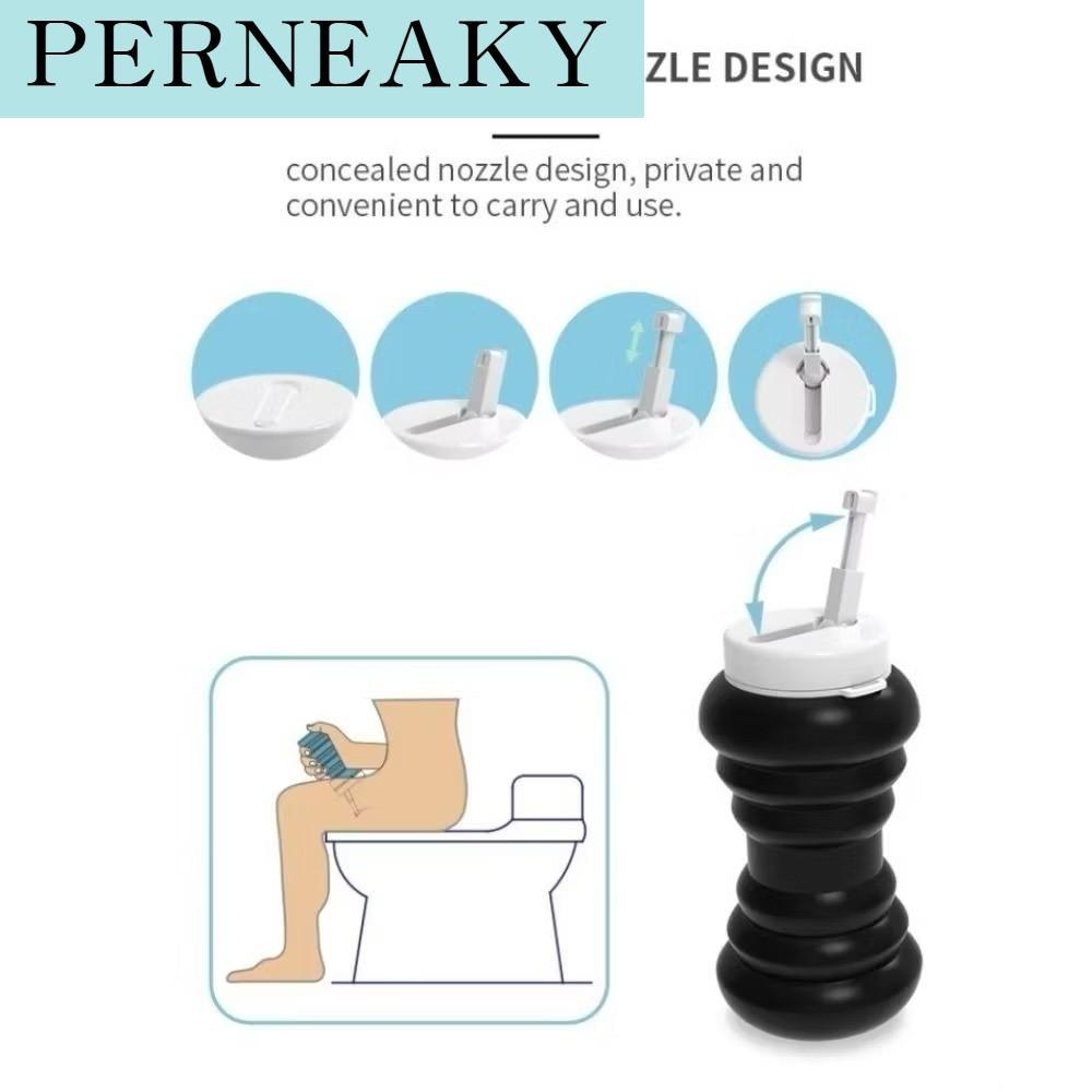 PERNEAKY ความจุขนาดใหญ่ 600 มล. บิเดต์พกพาแบบพ่น แบบพับได้ แบบพกพา ดีไวซ์ล้างส่วนตัว ขวดเพอริ กระแสแบบพัลซิ่ง ที่ล้างช่องคลอดแบบพับได้สำหรับผู้หญิง ทำความสะอาดสุขอนามัยส่วนบุคคล ราคา 406 บาท*ส่งฟรี