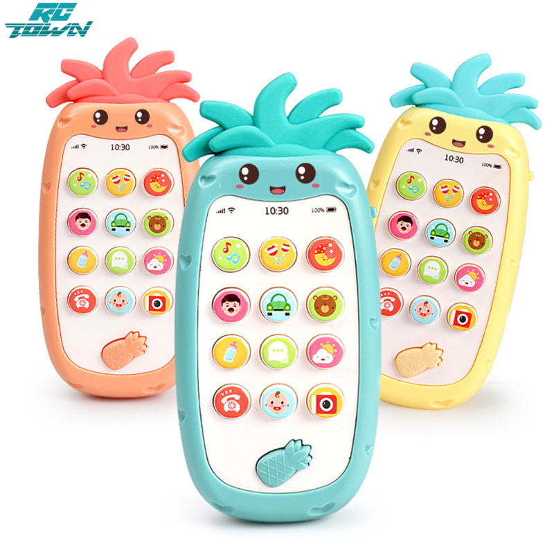 Infant Newborn Baby Simulation Plastic Music Mobile Phone Toy Early