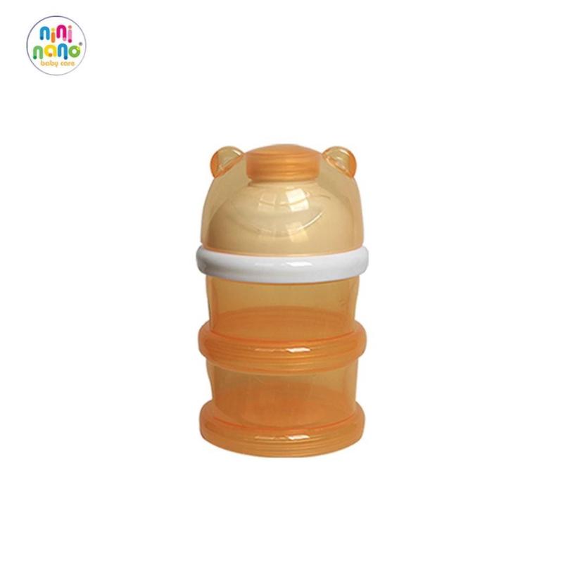 [AB] Nininano Tempat Susu Bubuk Sufor Susu Formula 2 Susun Baby Milk Powder Container Layer Snack Buah MPASI Serbaguna Set Tempat Makan Bayi Travel Mudik Portable Model Transparan Kepala Bear Kado Hadiah Bayi Anak BPA FREE