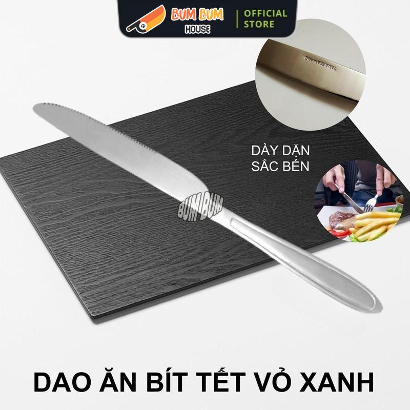 Combo 5 Dao Inox Cao Cấp Siêu Dày ăn bít tết dày đẹp sang trọng vỏ xanh dao ăn steak cắt bò bít tết