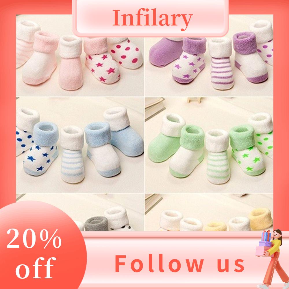 INFILARY 5Pairs lot Soft Striped Dot Cotton Non