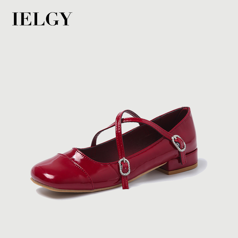 IELGY Versatile retro Mary Jane shoes French style slip-on shoes for women - ยี่ห้อ IELGY ราคา 567 บาท*ส่งฟรี