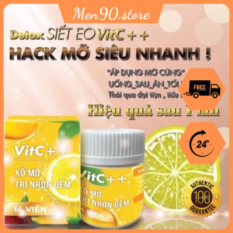 Xổ mỡ Đêm VitC++ Sổ mỡ ban đêm nhà VitC kẹo dứa - Giảm mỡ bụng đùi
