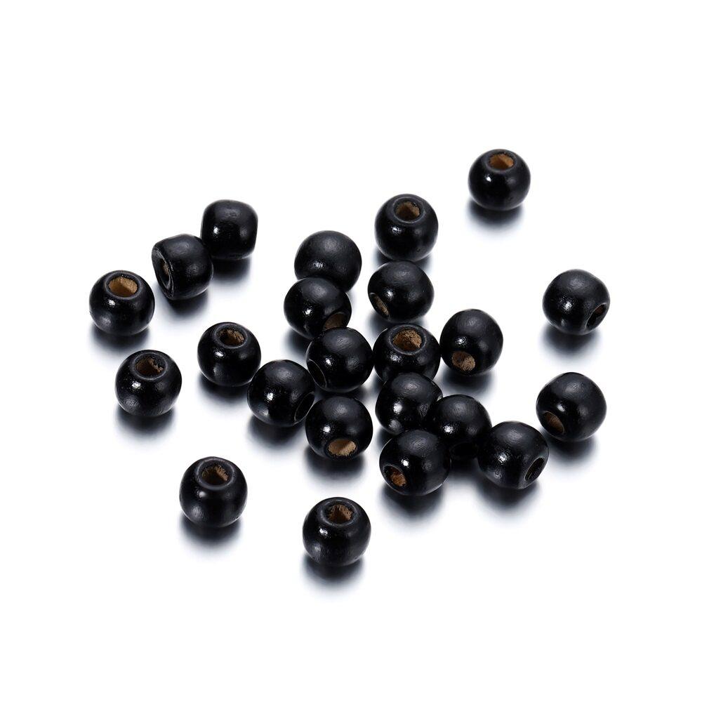 50-100pcs 5 7 10 12mm Maple Wooden Loose Beads Oblate Large Hole Spacer Charm Beads DIY Bracelet Jewelry Accessories Making