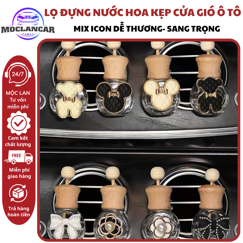 Car Air Vent Perfume Bottle with Luxurious Design in Many Luxurious and Elegant Styles Giá 69,000 Đồng*Miễn phí vận chuyển