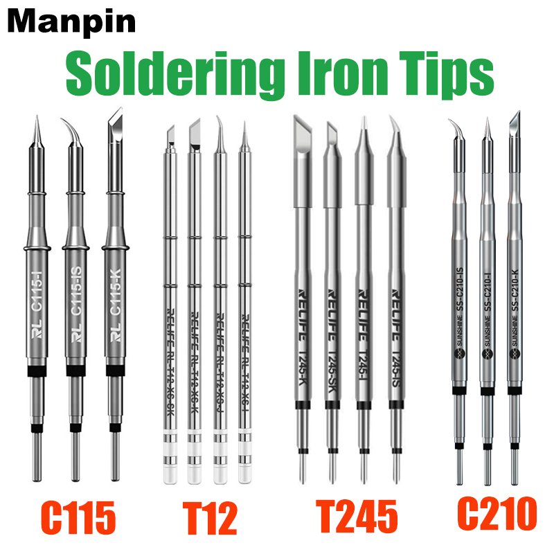 【Stylish】 C210 T245 C115 T12 Soldering Tips Lead Free Heating Core For Jbc Sugon Aifen Aixun Welding