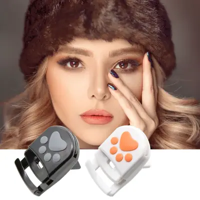 KIOHLAW Cute Cosmetic Accessories Long Lasting Makeup Tool White Bear Claw Eyelash Clip Mini Eyelash Curler Eye Lashes Curler Eye Lashes Curling Applicator