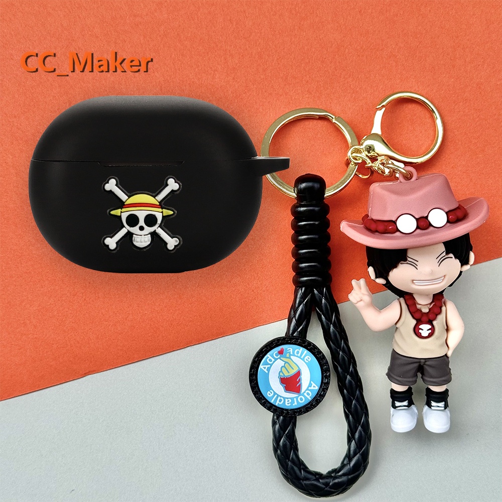 For SoundPeats Air4 Pro Case SoundPeats Engine 4 Silicone Soft Case Cartoon Anime One Piece Luffy Keychain Pendant Cute Mario SoundPeats Air4 Pro Shockproof Case Engine 4 Cover