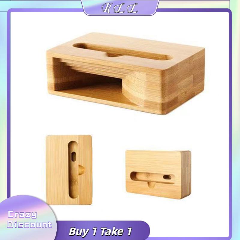 KLL Người giữ điện thoại đứng khuếch đại di động loa gỗ bàn gỗ tre âm thanh di động khung máy tính để bàn máy tính bảng xe tắm điện thoại di động Dock
