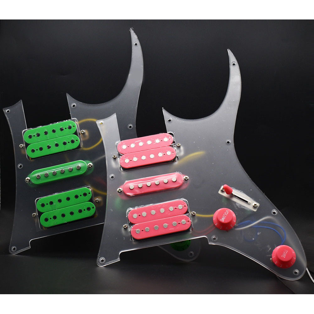 ST transparent tape green/pink double single double electric guitar panel pickup circuit dual coil pickup ราคา 1,125 บาท*ส่งฟรี