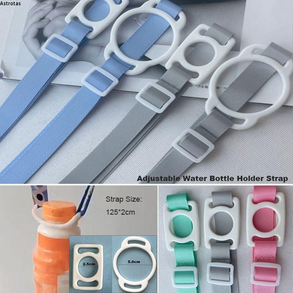 ASTROTAS Có thể điều chỉnh Dây đeo giữ chai nước Nhiều màu Di động Dây đeo vai cốc tự làm Chất lượng cao Phổ thông Dây khóa Ấm đun nước Phụ kiện du lịch cắm trại dã ngoại