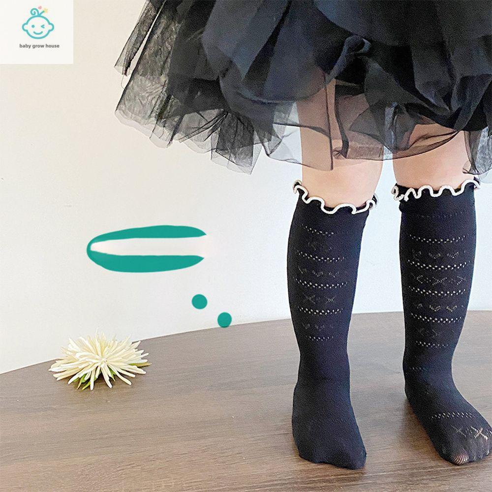 SFFGF Thoải mái Soild Màu Lolita Kawaii Lưới Bông Bé Pantyhose Ren Trẻ em của Vớ Dễ thương Vớ