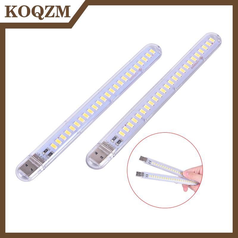 KOQZM 5V 12W USB LED ánh sáng ban đêm 24 Led USB đọc sách bảng đèn cuốn sách đèn