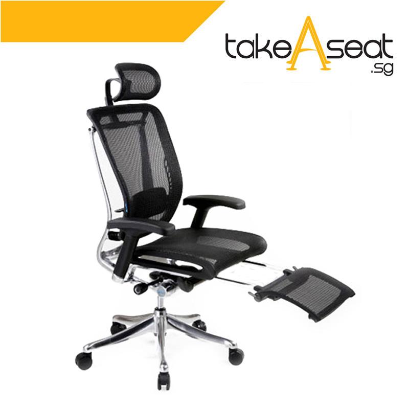 Spring Luxury Office Chair With Legrest (Black)