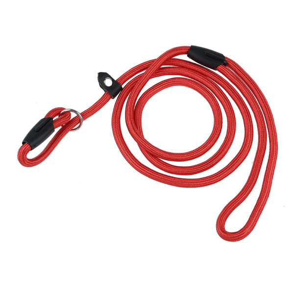 Nylon Rope Dog whisperer Style Slip Train Leash Lead Collar Red 130*0.6cm