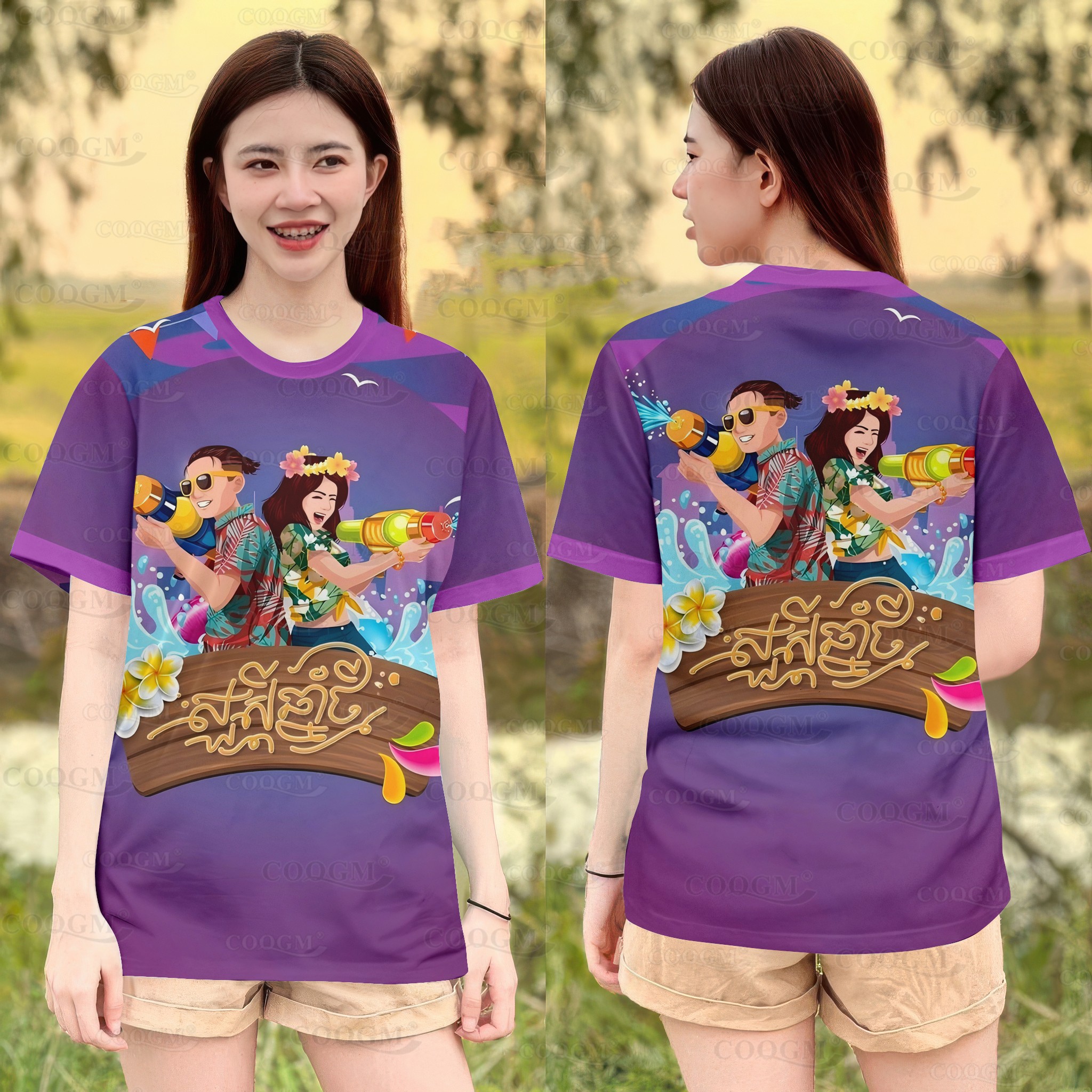 SONGKRAN FESTIVAL-2568 เสื้อสงกรานต์ เสื้อกีฬาผู้ชาย ผู้หญิง ผ้าพิมพ์ลาย แขนสั้น ผ้านุ่ม เบา สบาย ใส่วิ่ง ไม่ร้อนรหัสสินค้า:7 ราคา  102 บาท*ส่งฟรี