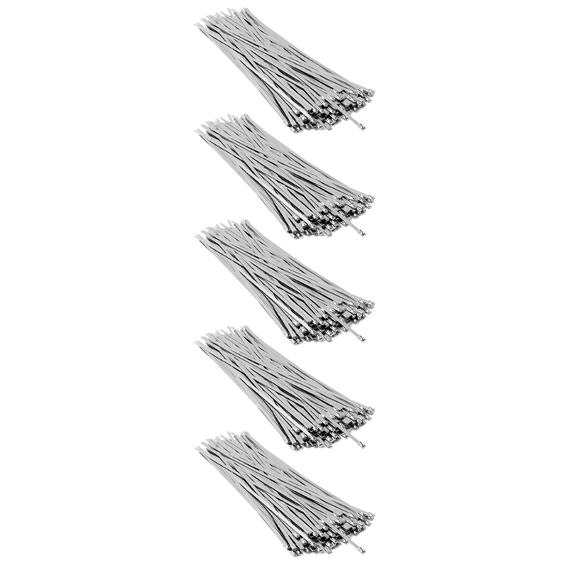 (GDSW) 500Pcs Chain Link Fence Ties,Multi-Purpose Self-Locking Stainless Steel Zip Ties for Outdoor Garden Farm Pet Cages Fence