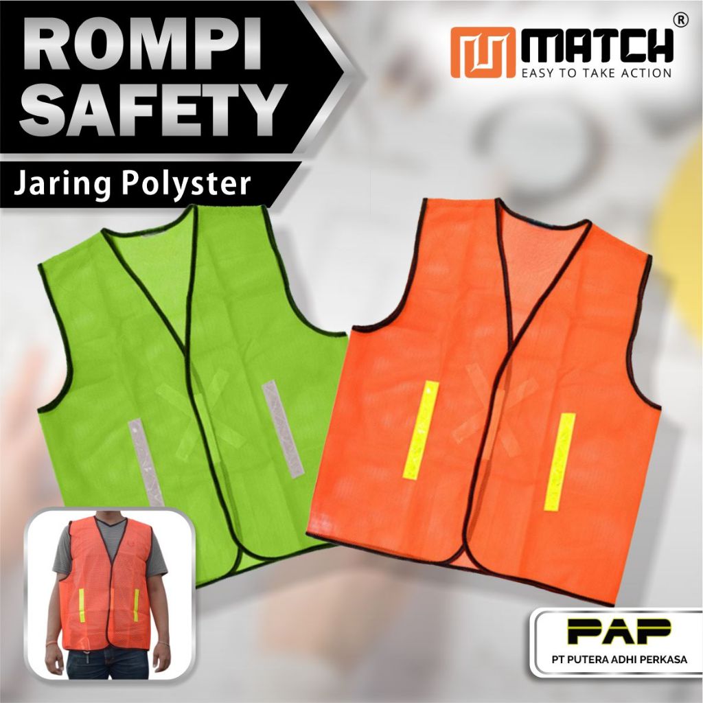 ROMPI PROYEK/ROMPI SAFETY/ROMPI KERJA/ROMPI SCOTLIGHT/ROMPI PELINDUNG DIRI JARING POLYESTER MATCH Harga 17,500 rupiah*Gratis Ongkir