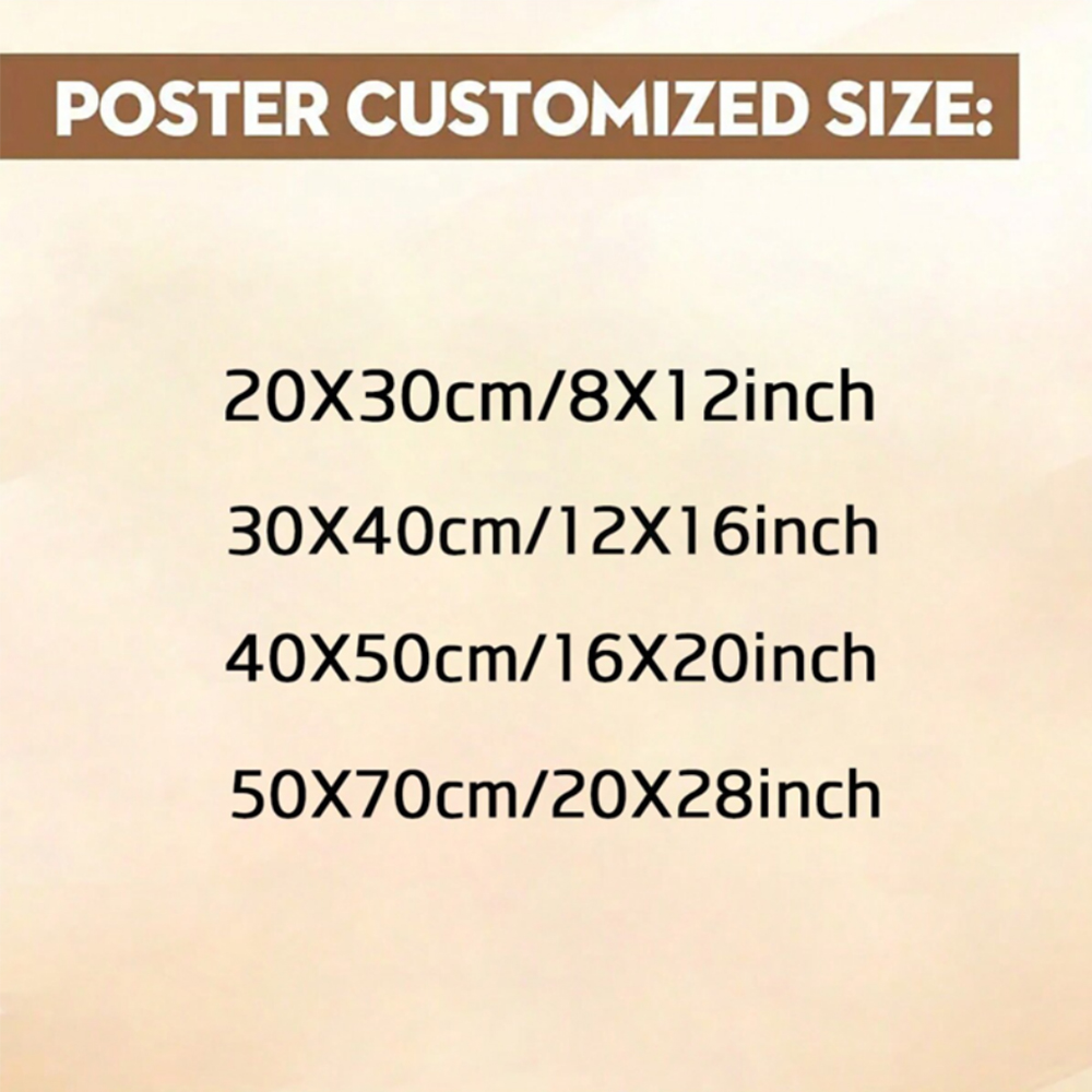 【Home】 1pc Frameless Personalize Custom Photo portrait Posters And Prints Wall Pictures Wall Pictures Room Decor Removable Decor Wall