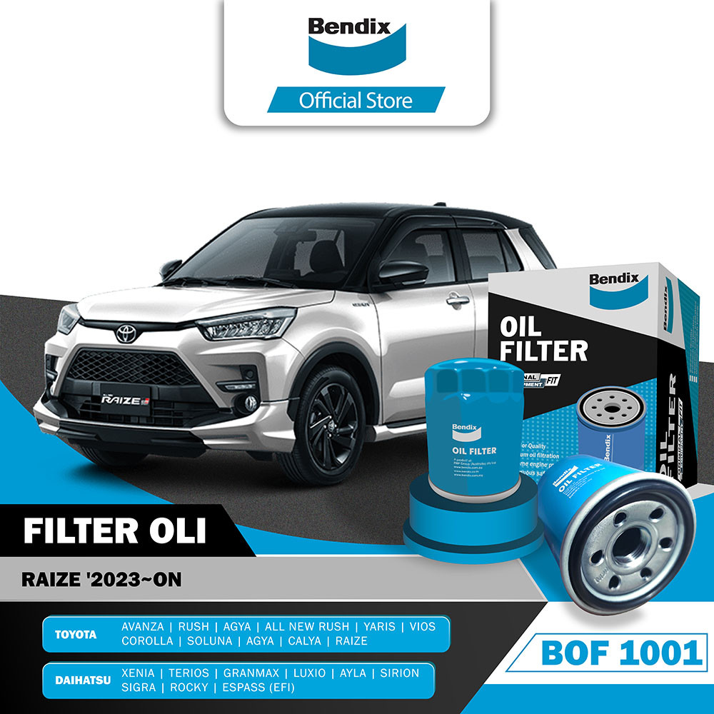 Bendix Filter Oli Saringan Oli Mobil Toyota Raize 2023-On - BOF1001 Harga 42,300 rupiah*Gratis Ongkir