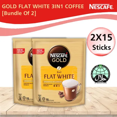 (Bundle of 2) Nescafe Gold Flat White 3in1 Coffee (15 x 20g)
