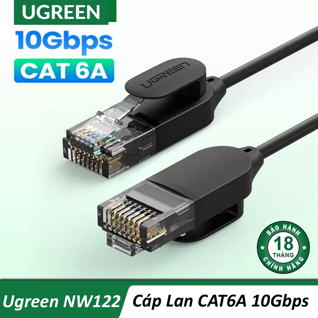 Dây Cáp mạng Cat6A RJ45 Ugreen NW122 70653 70331 70332 70333 70334 70654 70656 (Ultra Slim)