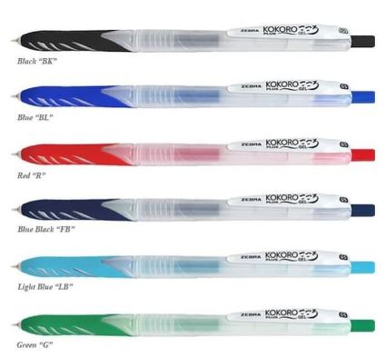 Zebra - Pulpen Kokoro Sweet Gel Colored Barrel 6 Pcs