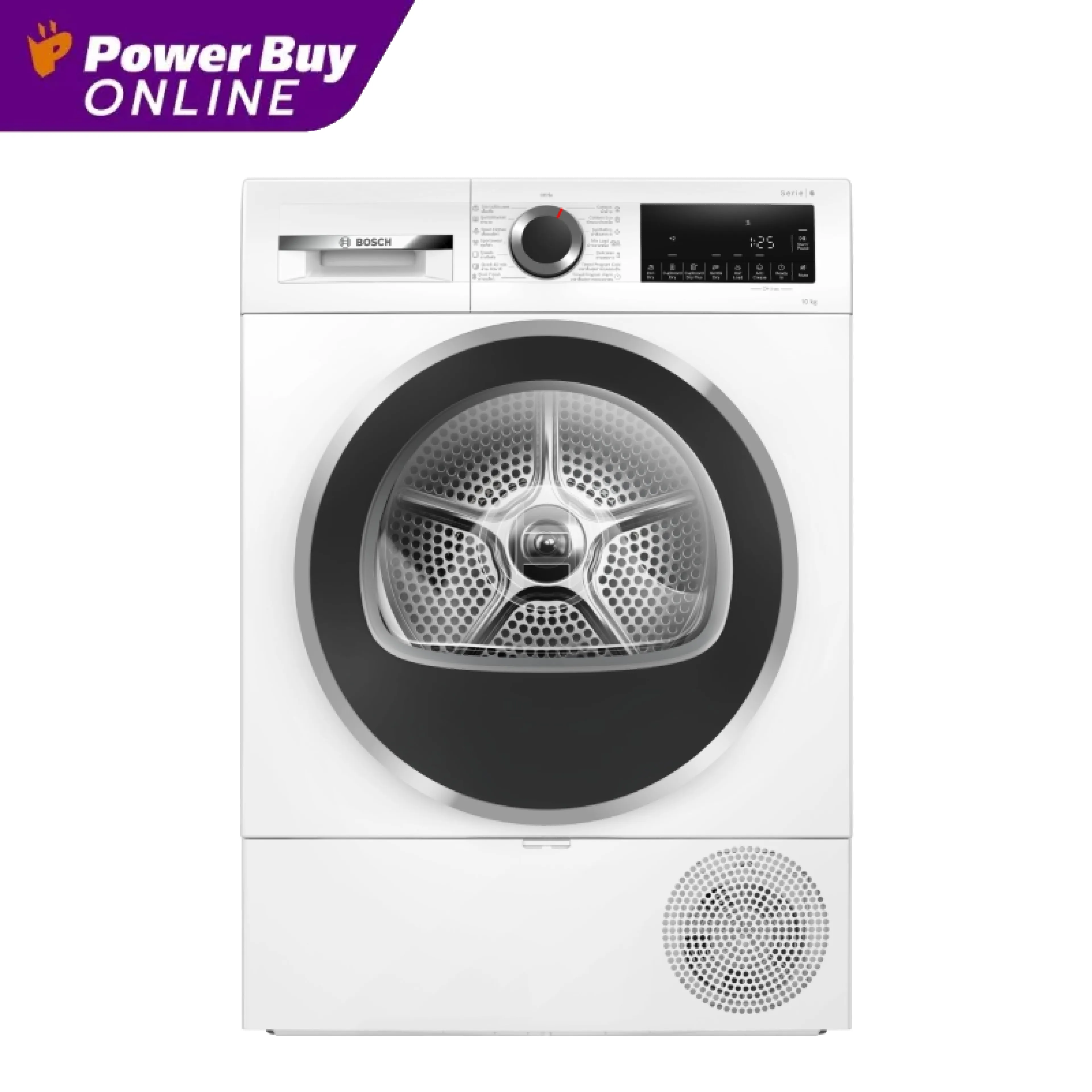 BOSCH Series 6 เครื่องอบผ้าฝาหน้า Inverter 10 kg รุ่น WQG25302TH + ฐานรอง - รูปที่ 1