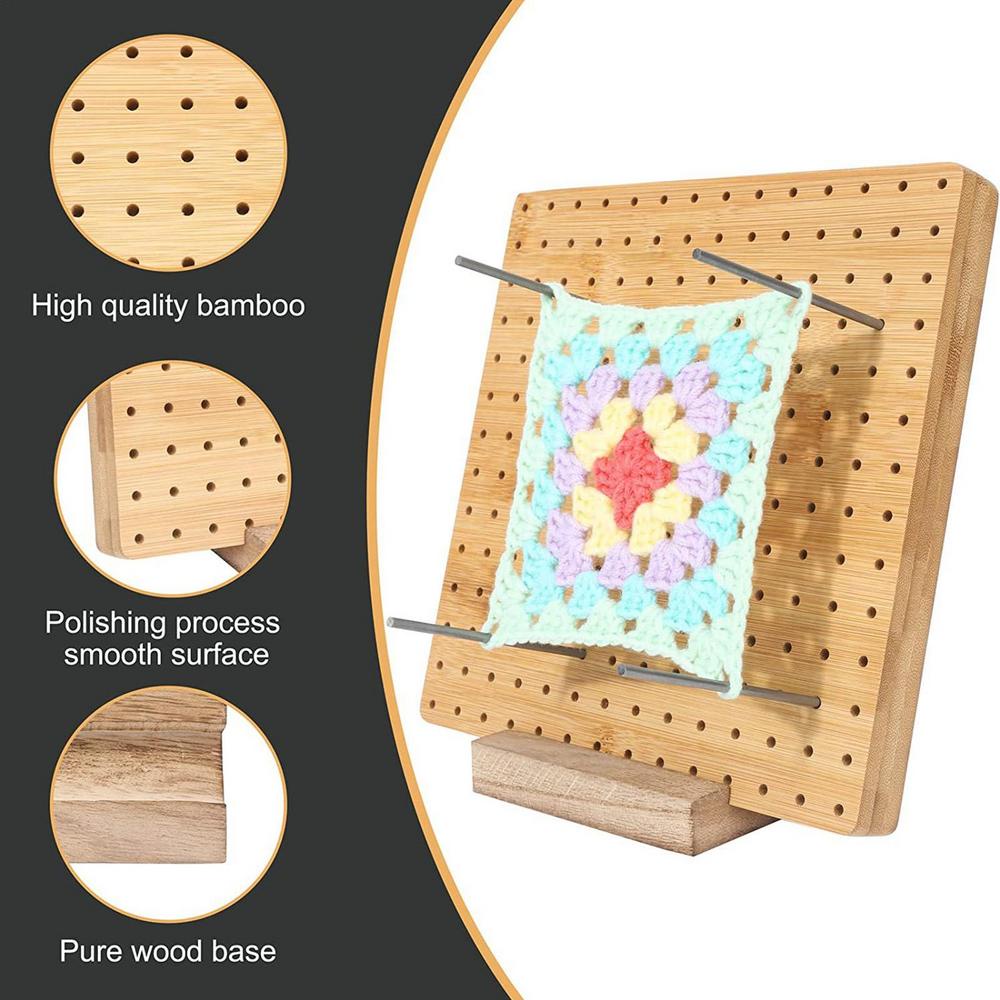 Wooden Blocking Board With 324 Small Holes Granny Square Crochet Board For  Setting Sewing Knitting Artworks 