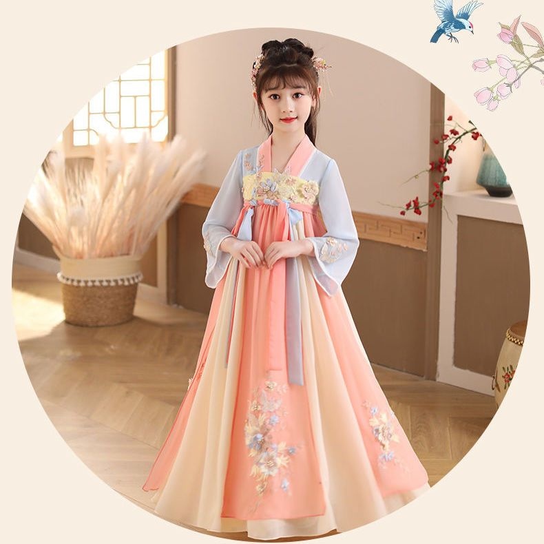 Bộ Hán Phục Phong Cách Trung Hoa Cổ Điển Cho Bé Gái
