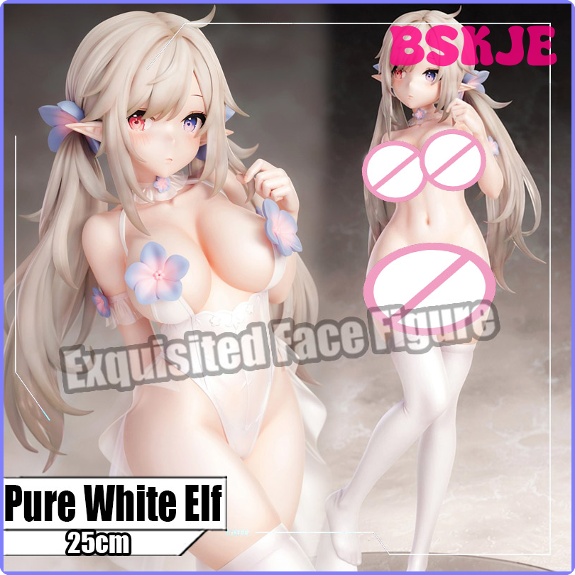 Bskje 25cm nsfw Insight tinh khiết trắng ELF PVC Mô hình nhân vật nhà/trang trí văn phòng Anime Nhật