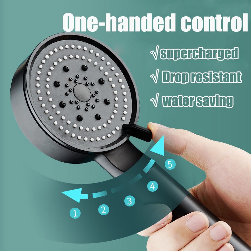 5 chế độ đầu vòi sen có thể điều chỉnh tiết kiệm nước áp lực cao đầu vòi sen vòi hoa sen massage nước đầu vòi sen vòi đầu móc phòng tắm essories