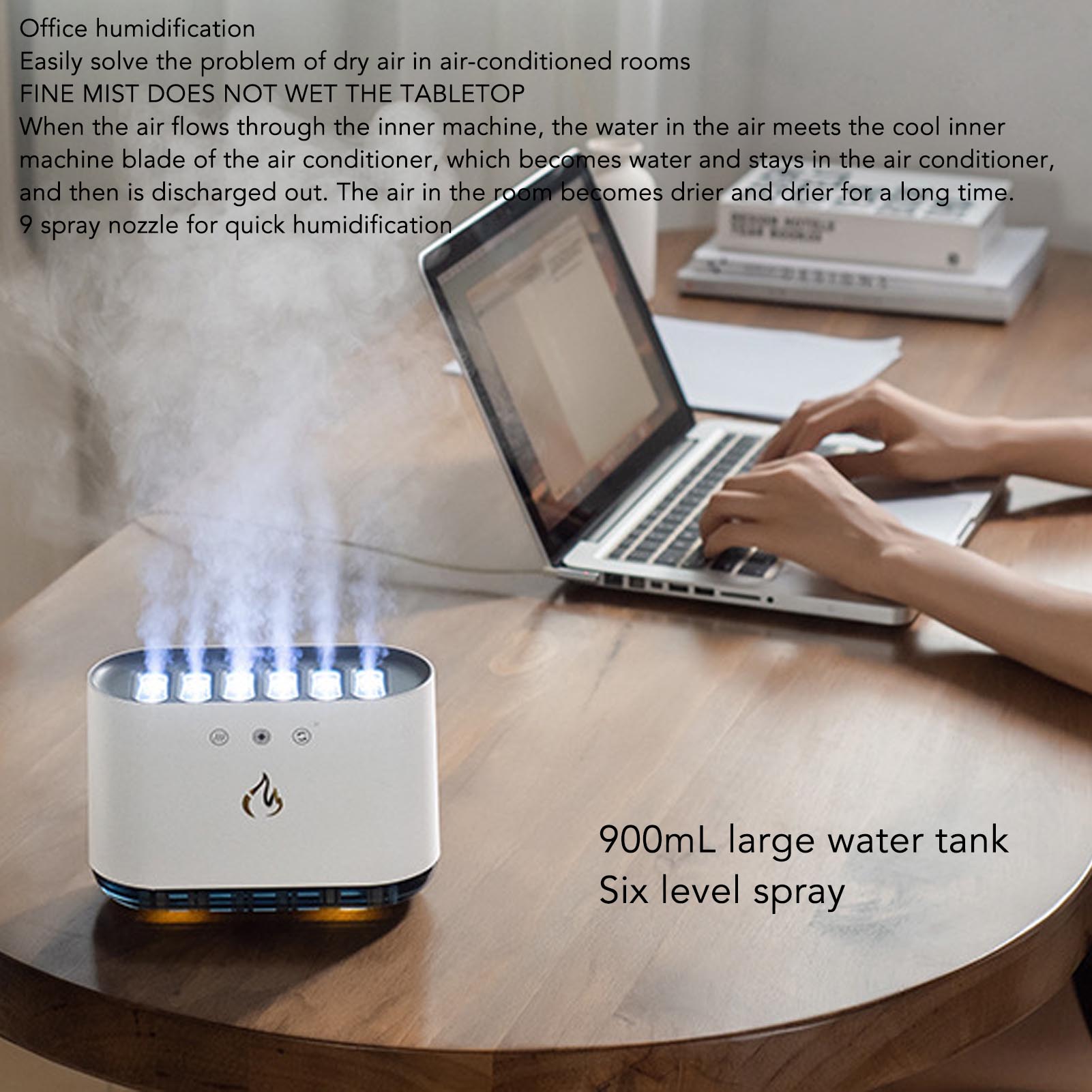 Mist Humidifier PP and ABS Air Humidifier for Living Room