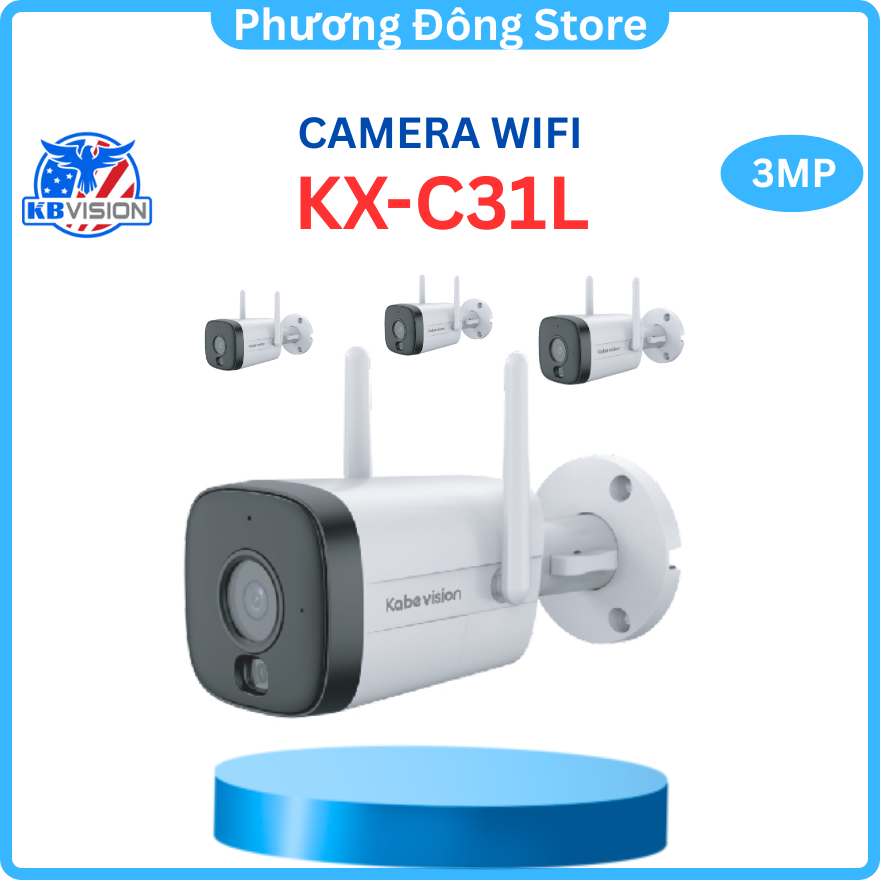 Camera WiFi KBVISION KX-C31L 3.0MP Ánh sáng kép báo động, hồng ngoại 30m, đàm thoại 2 chiều