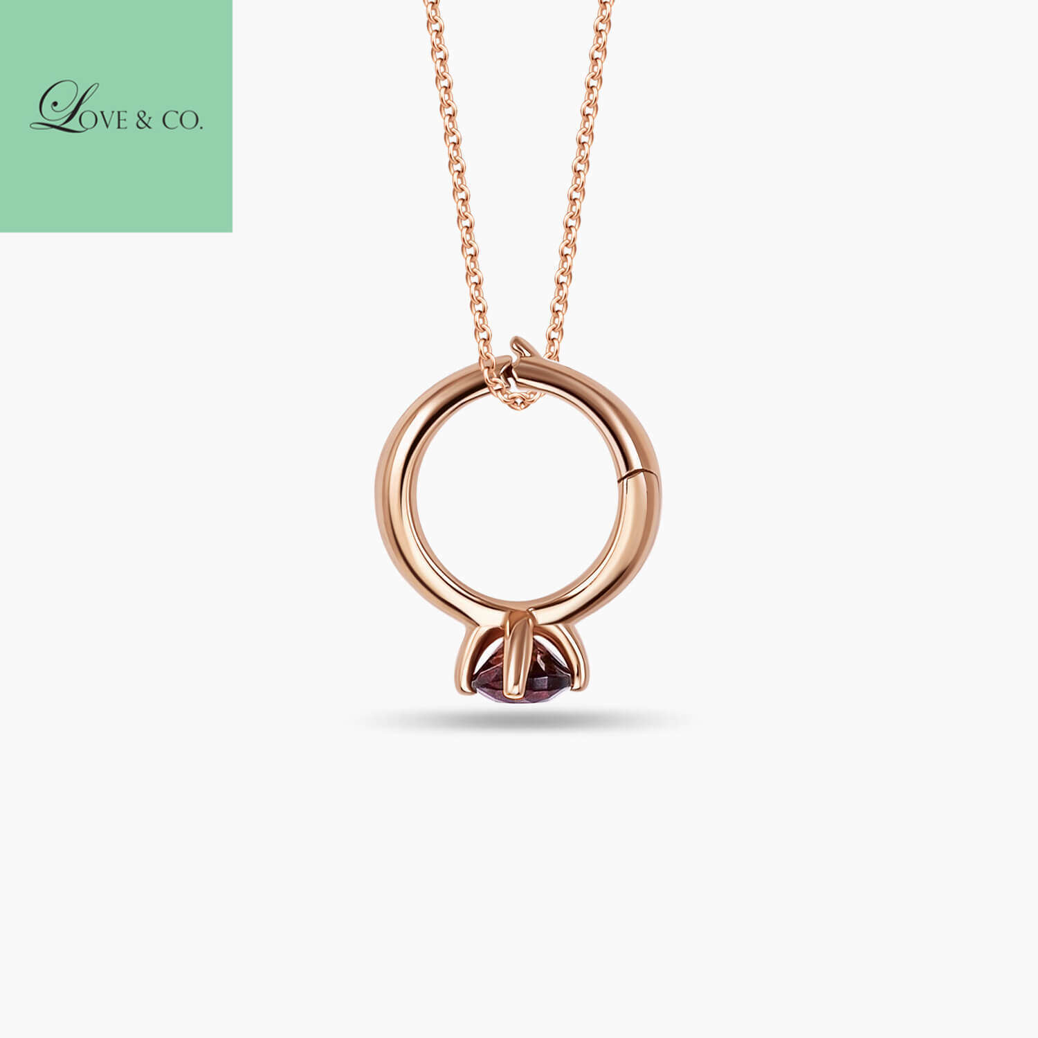 LVC Charmes Uno Interlocking Mini Ring Necklace