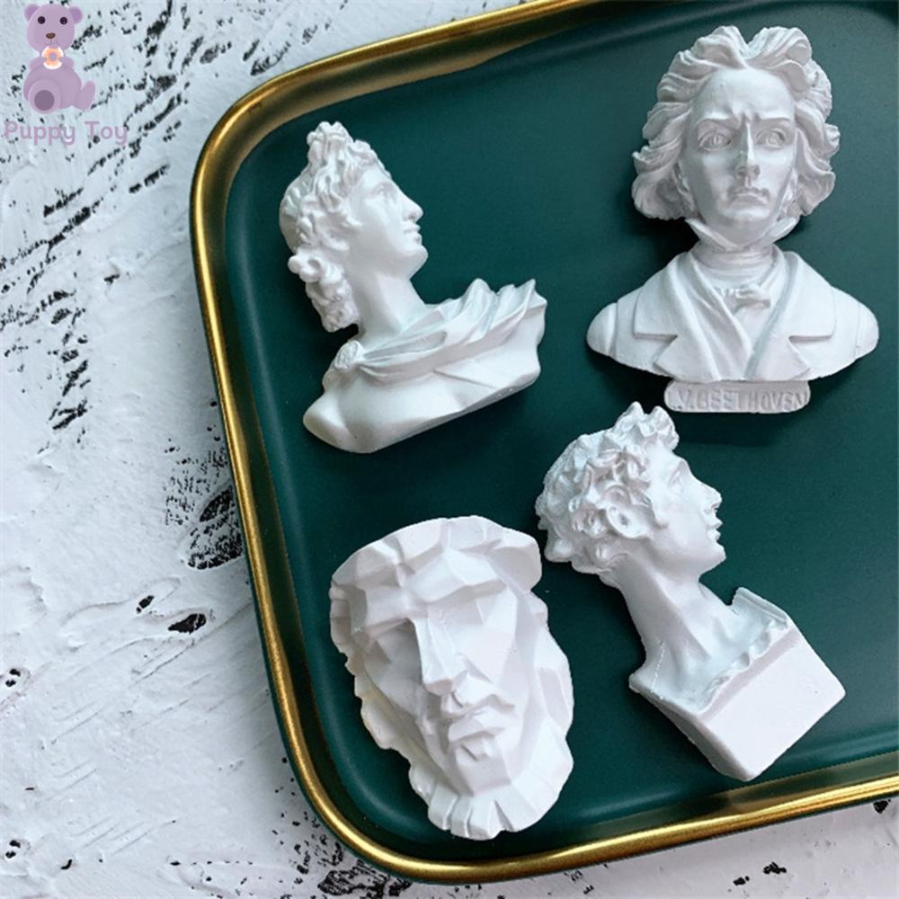 Tesdfd 3D Nhà bức tượng Chân Dung Cổ Đại Hy Lạp nghệ thuật giá đựng giấy nhớ tủ lạnh S Hội Đồng Quản trị dán nhãn dán tin nhắn