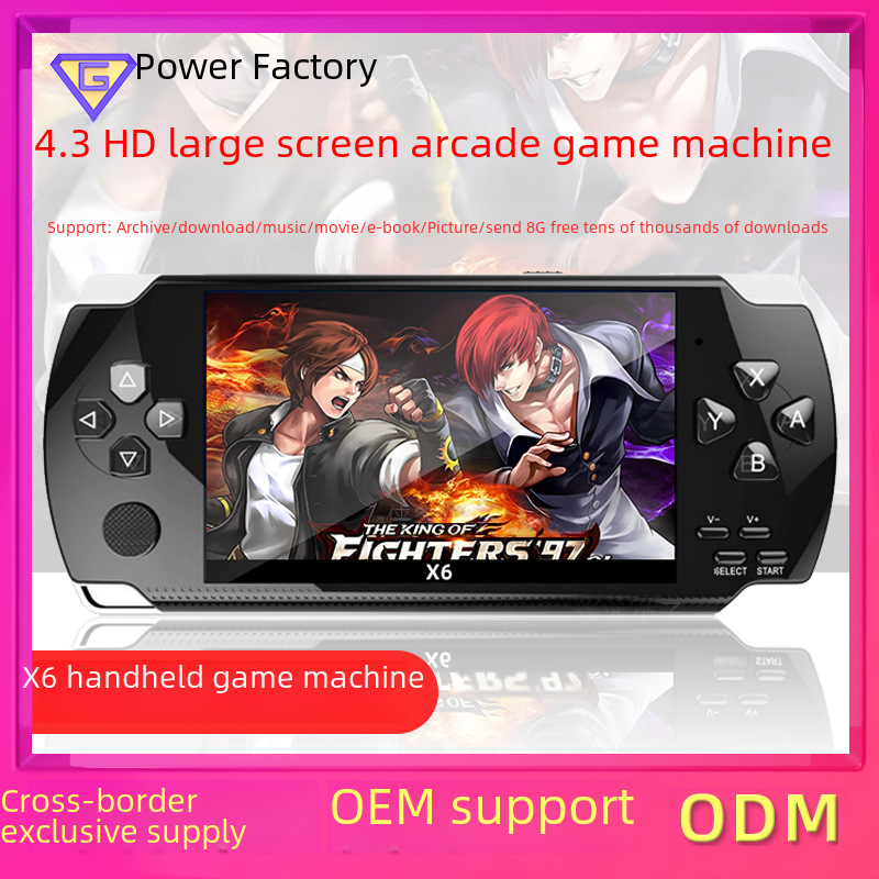 Máy chơi game [COD]Foreign Trade X6 8G máy chơi game retro hoài niệm GBA cho trẻ em máy chơi game cầ