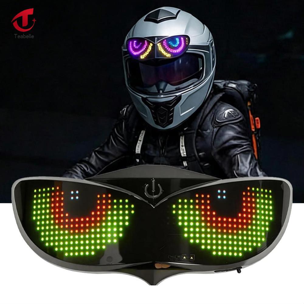 Teabelle Motorcycle Smart LED Demon Eye Helmet Tail Light for Night Riding Brake Turn Signal Warning Lamp for Bike Rechargeable RGB Decor Light ราคา 2,196 บาท*ส่งฟรี