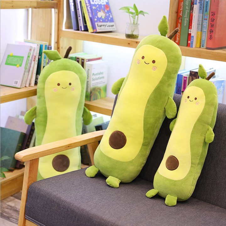 Trái bơ nhồi bông gấu bông quả bơ cute cho bé chất mềm mịn,bơ dài kích thước 95cm - t003-5