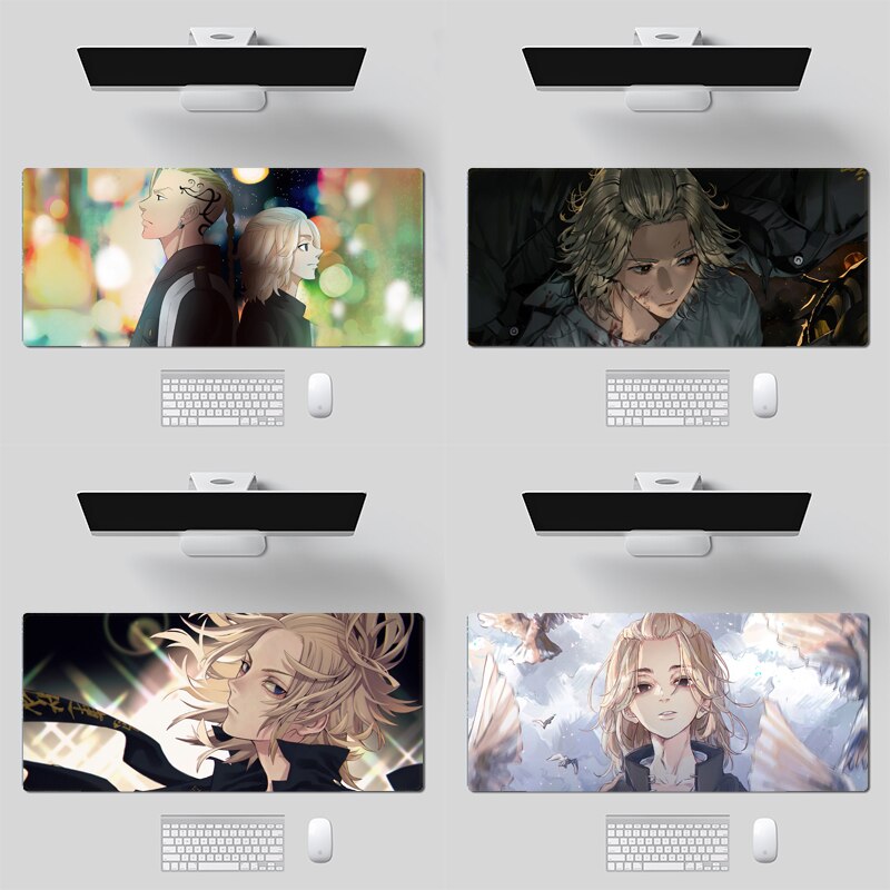 Manjiro Sano Tokyo Revengers Large Mousepad Gamer XL Gaming Mouse Pad Rubber Locking Edge Laptop Notebook Desk Mat