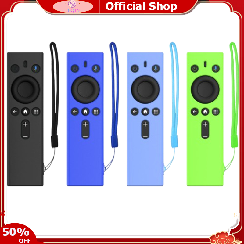 TEQIN toy new Silicone Protective Cover Shockproof Travel Remote Control Protective Cover Skin All Round Protective Case Scratch Resistant Cover Compatible For Rokid Station Remote ราคา 79 บาท*ส่งฟรี