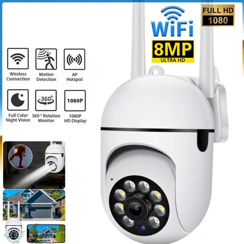 กล้องวงจรปิด CCTV Camera กล้องวงจรปิด360 wifi V380 Pro 5G คืนวิสัยทัศน์ กล้องวงจรปิด WiFi IP Camera 8MP กลางแจ้ง กันน้ำ กล้องวงจร Full HD wifi camera ราคา 499 บาท*ส่งฟรี