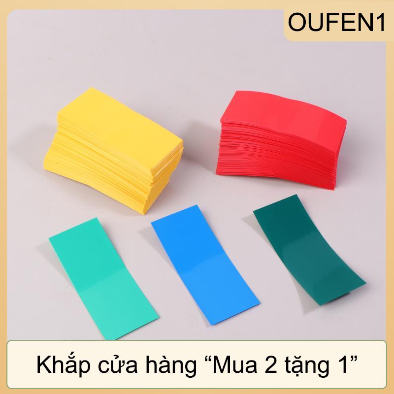[COD] OUFEN1 100pcs Flat PVC nhiệt co lại ống Pin bọc cho 18650 lithium pin nhiệt co lại ống các loại Kit tự dính cách điện