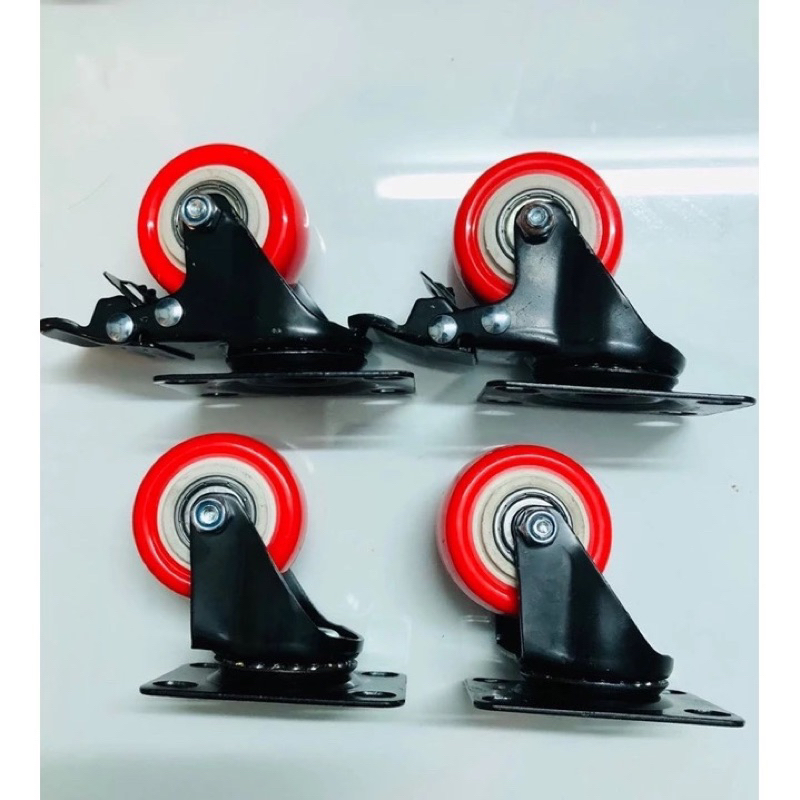 Combo 10 bộ bánh xe 5 phân màu đỏ