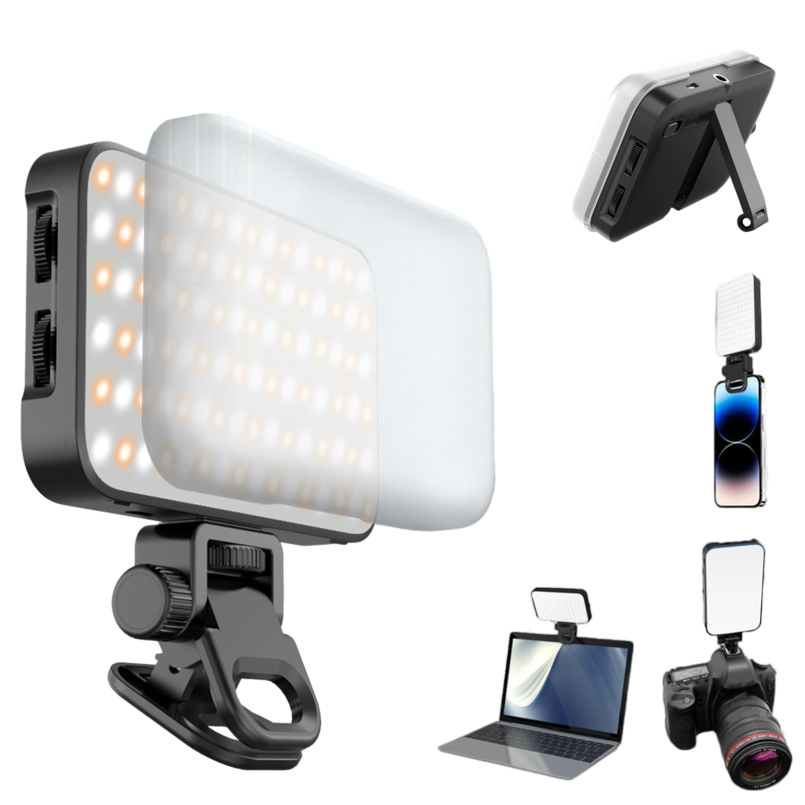 Khung có thể điều chỉnh được đèn chụp selfie Đèn LED chụp selfie Đèn chụp selfie di động có thể sạc lại đèn chụp selfie với khuếch tán mềm cho hình ảnh sáng hơn hoàn hảo