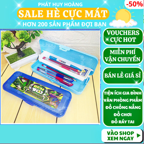 Hộp bút 2 tầng cho bé giá rẻ ( chọn phân loại Nam hay Nữ )  , hộp bút cute dành cho học sinh tiểu họ
