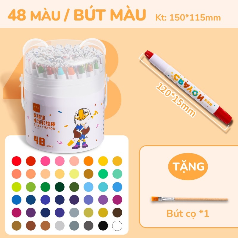Màu Sáp Dầu Cao Cấp 36/48 Màu – An Toàn Cho Bé Màu Đậm Đẹp Phù Hợp Học Sinh Vẽ Mỹ Thuật