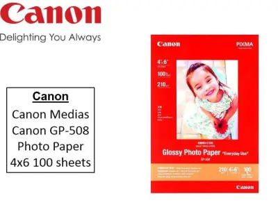 Canon GP-508 4R Glossy Photo Paper "Everyday Use" 4"x6" 100's/pack
