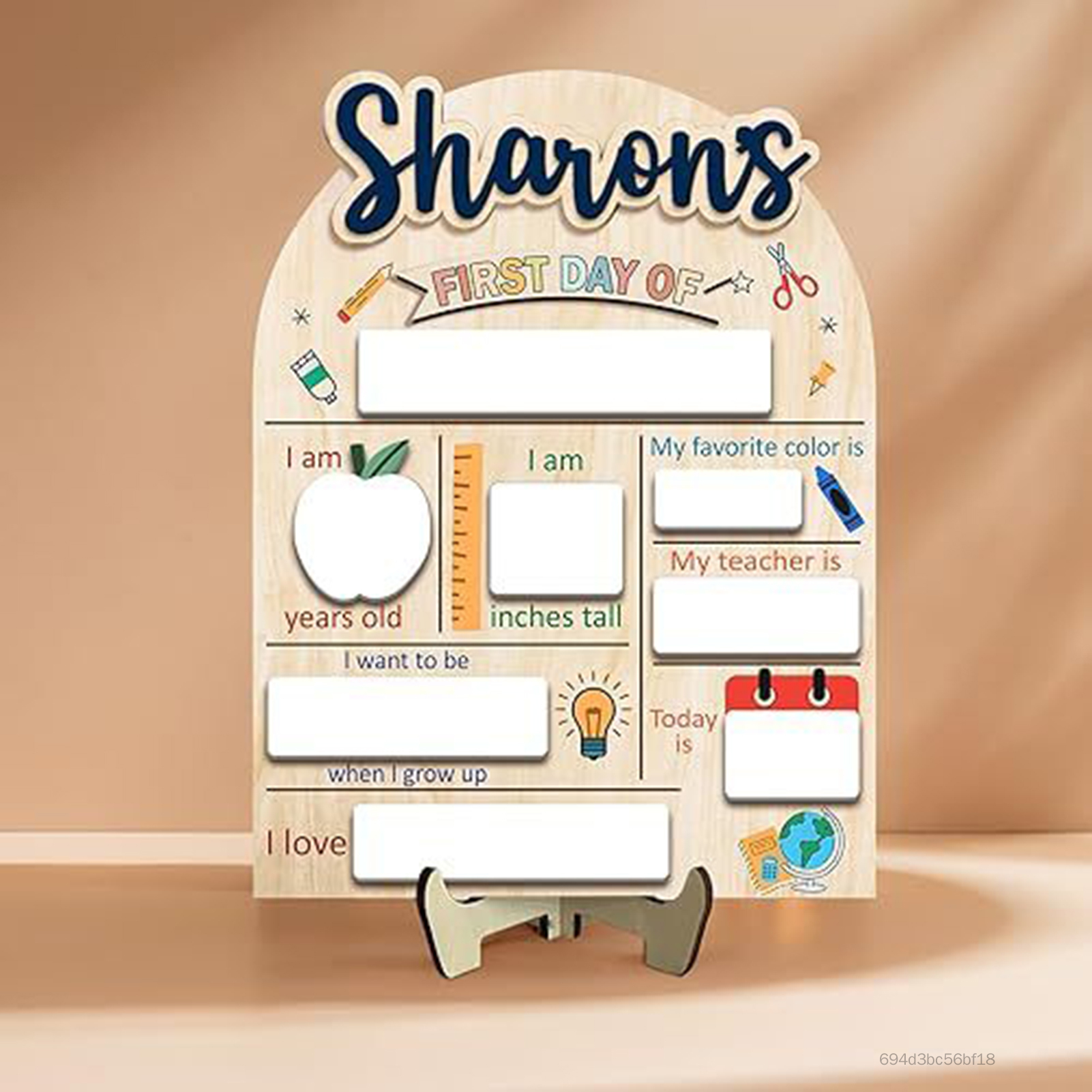 Dấu hiệu Back To School được cá nhân hóa Chất liệu tự nhiên Xyloid cho ngày đầu tiên Photo Prop Lazfly-VN Giá  173,000 Đồng*Miễn phí vận chuyển