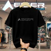 Kaos EIGER Gaya Adventure Modern    T-shirt Pria Wanita Bahan Katun Lembut Tidak Panas    Pakaian Sehari-hari untuk Luar Ruangan yang Sederhana  Trendi